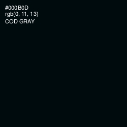 #000B0D - Cod Gray Color Image